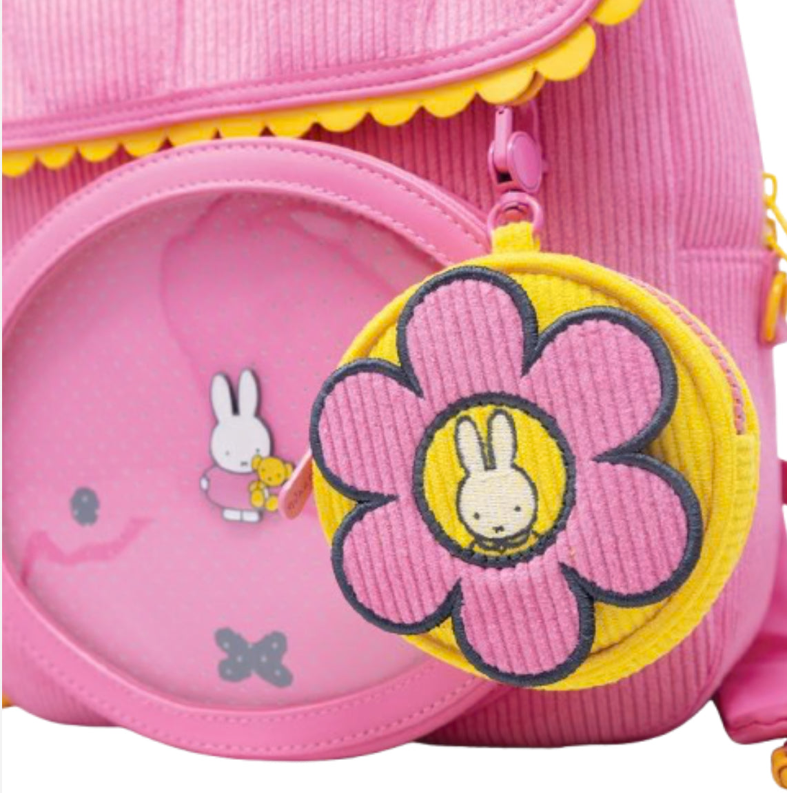 Miffy Flower Corduroy Coin Bag Charm
