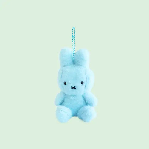 Miffy Fluffy Keychain Blue