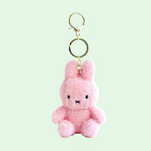 Fluffy Miffy Keychain, Pink