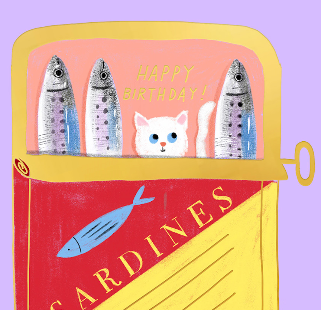 Tinned Fish Birthday Card