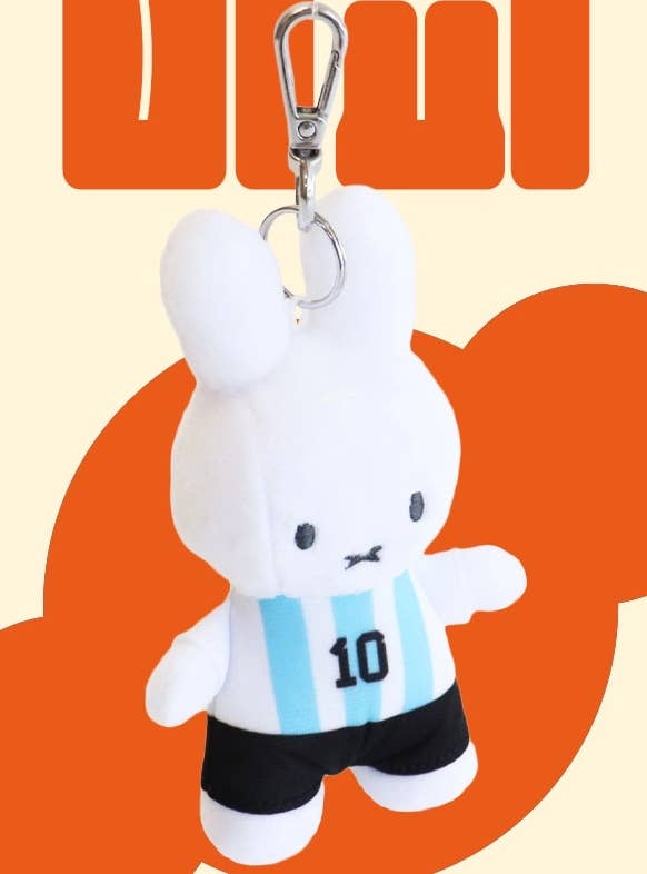 Melanie Soccer Plush Bag Charm, Navy Jersey