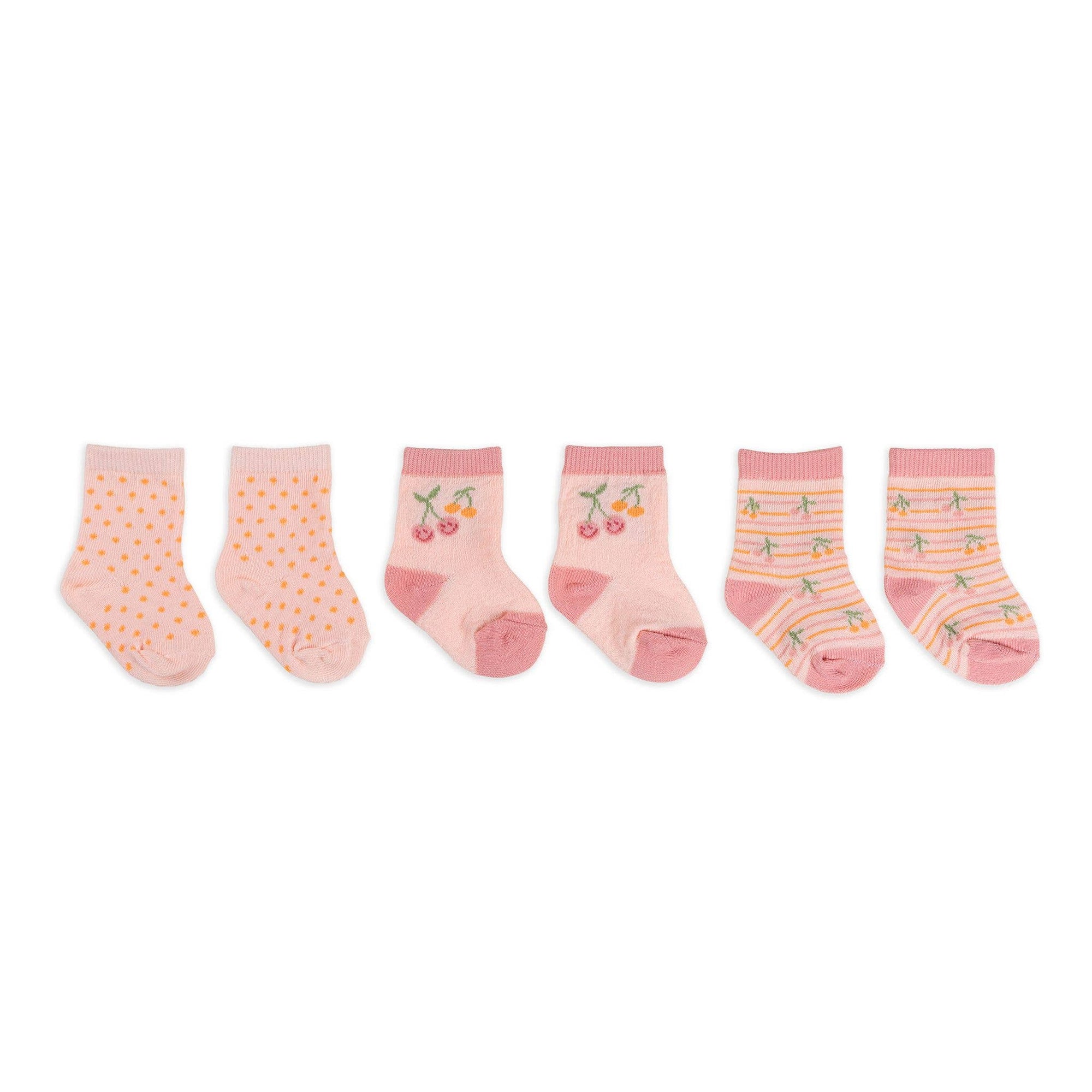 Cherry Cute Baby Socks, Set of 3