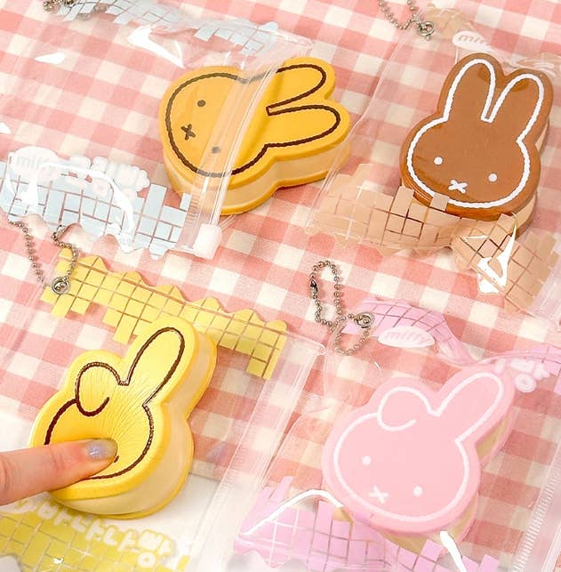 Miffy Bread Squishy Pouch Keyring