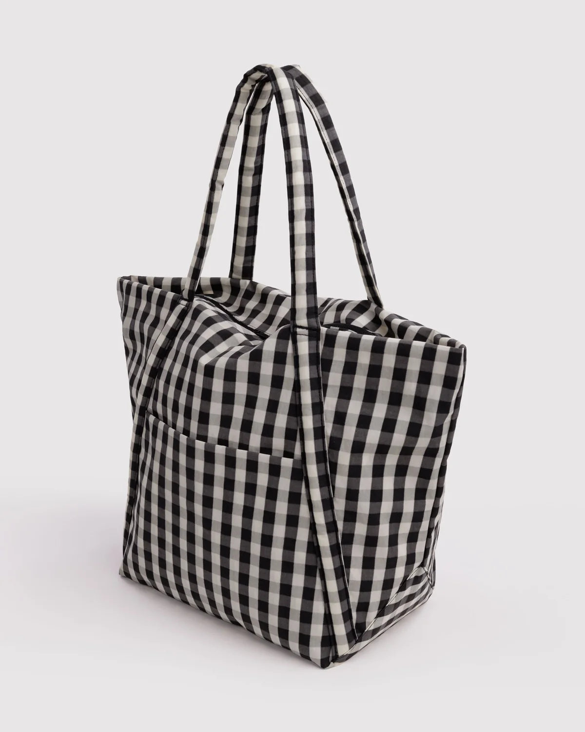 Cloud Bag, Black and Cream Gingham