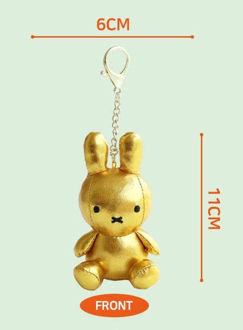 Miffy Plush Keychain, Gold
