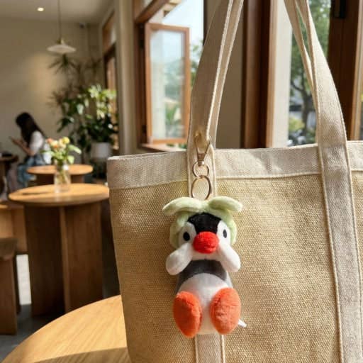Pingu Headband Plush Keychain Bag Charm