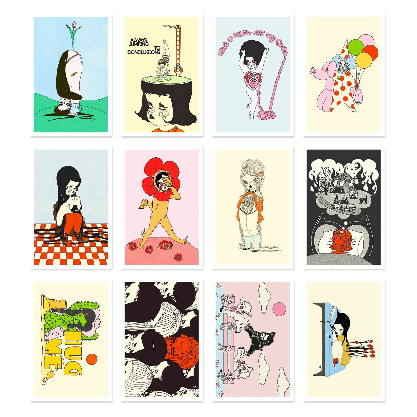 Valfre Postcards, Set of 12