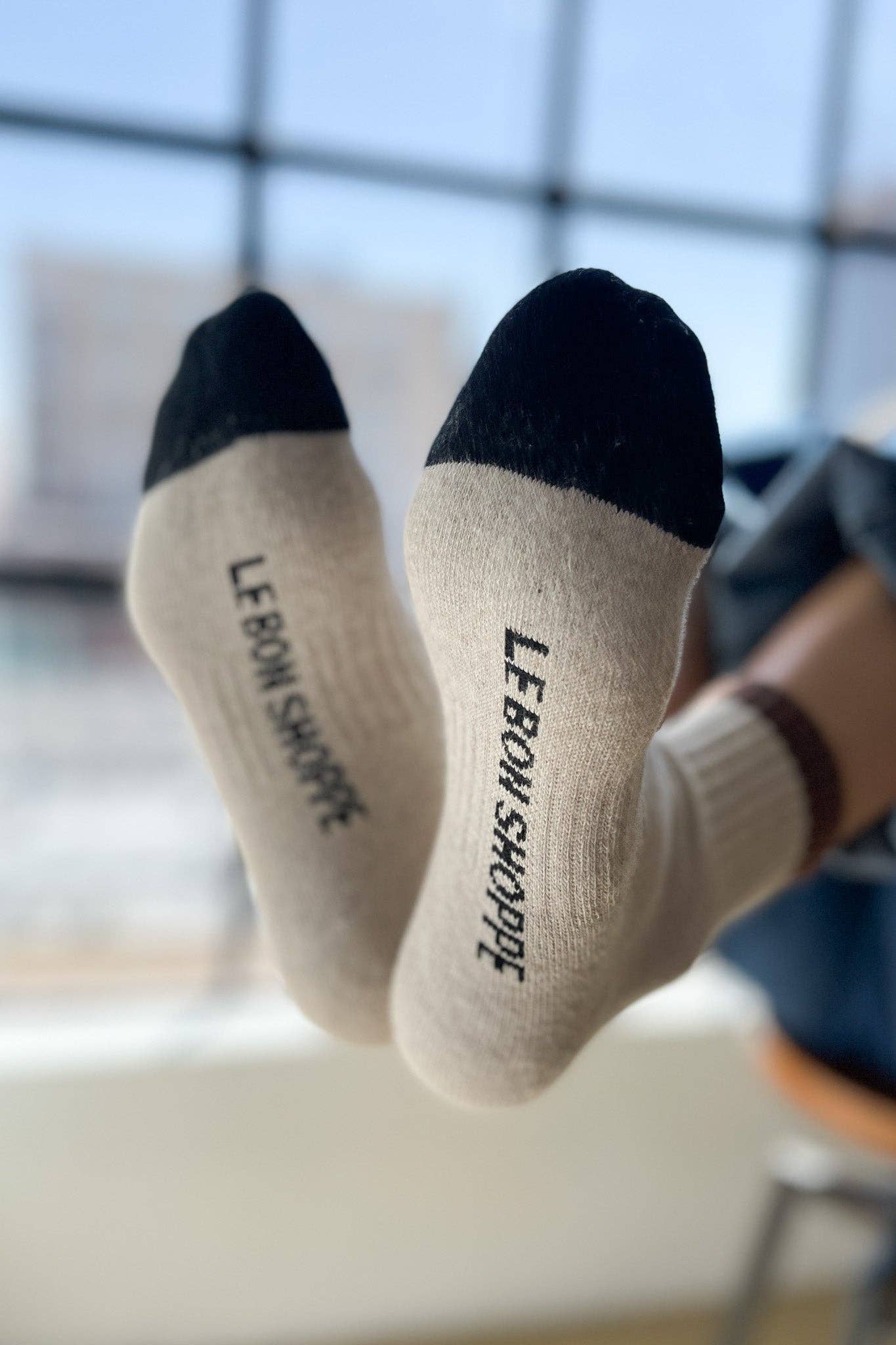 Color Block Girlfriend Socks, Yellow Blue