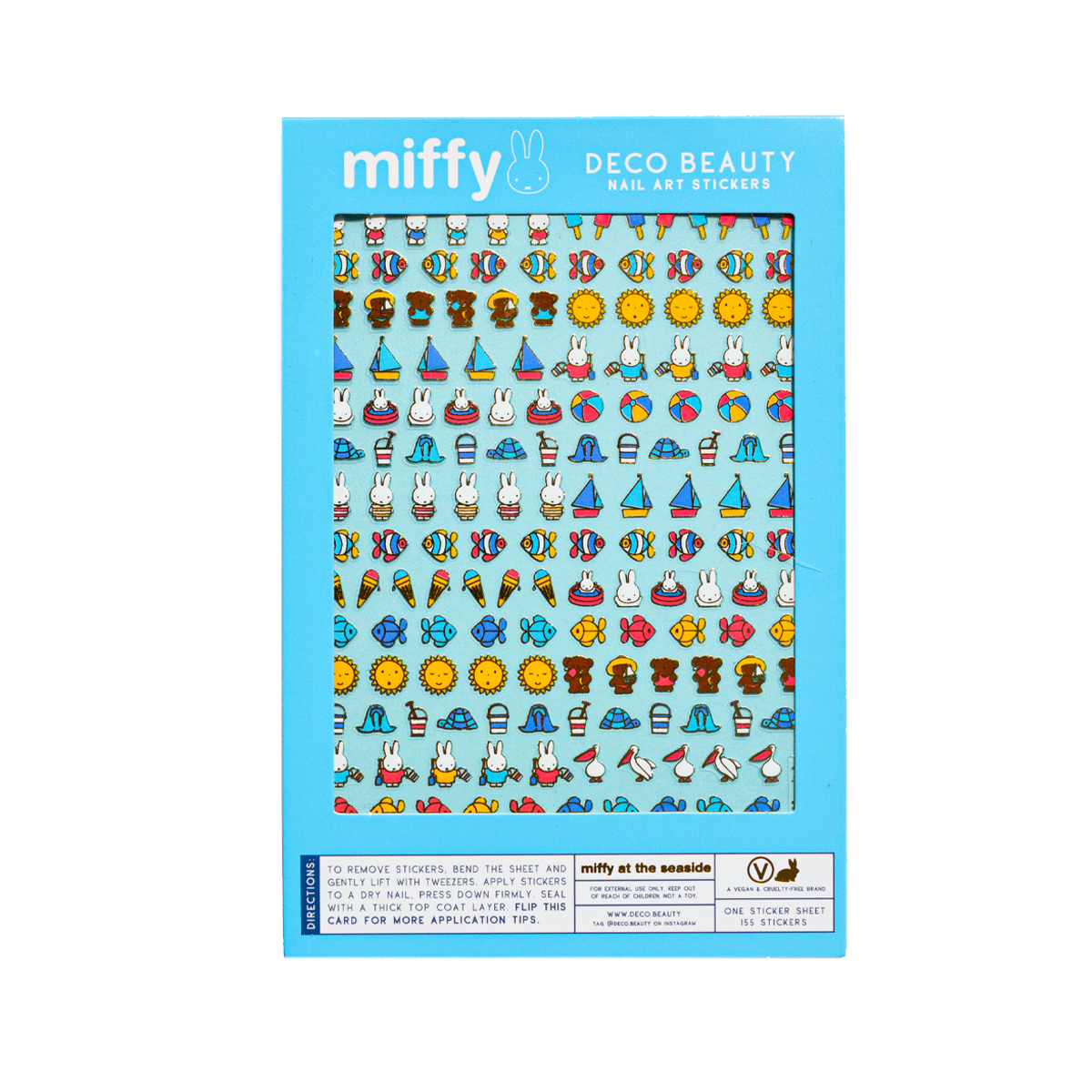 Nail Art Sticker, Miffy at the Seaside