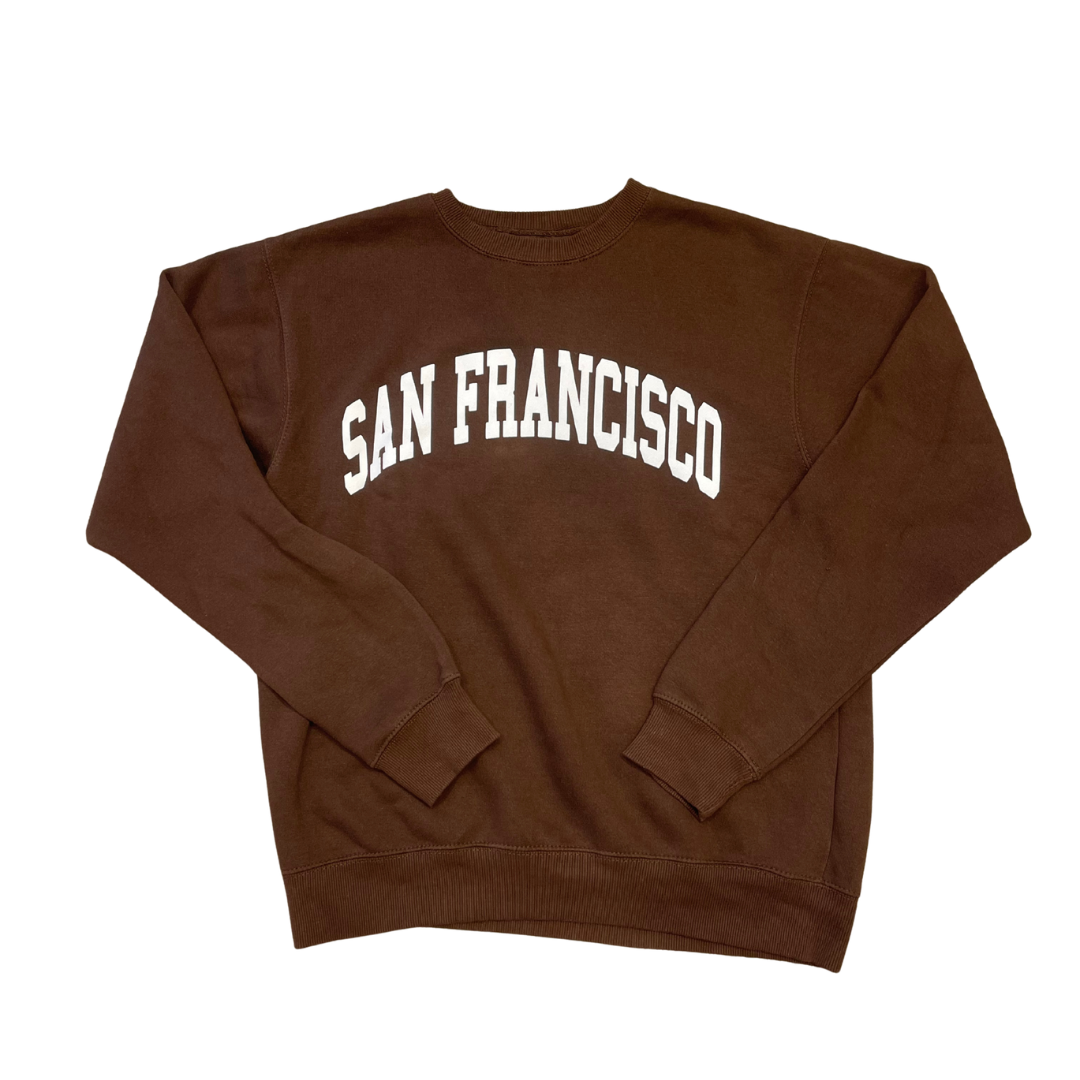 San Francisco Sweatshirt, Brown/White