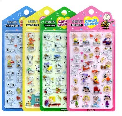 Snoopy Candy Jelly 3D Deco Sticker Sheet