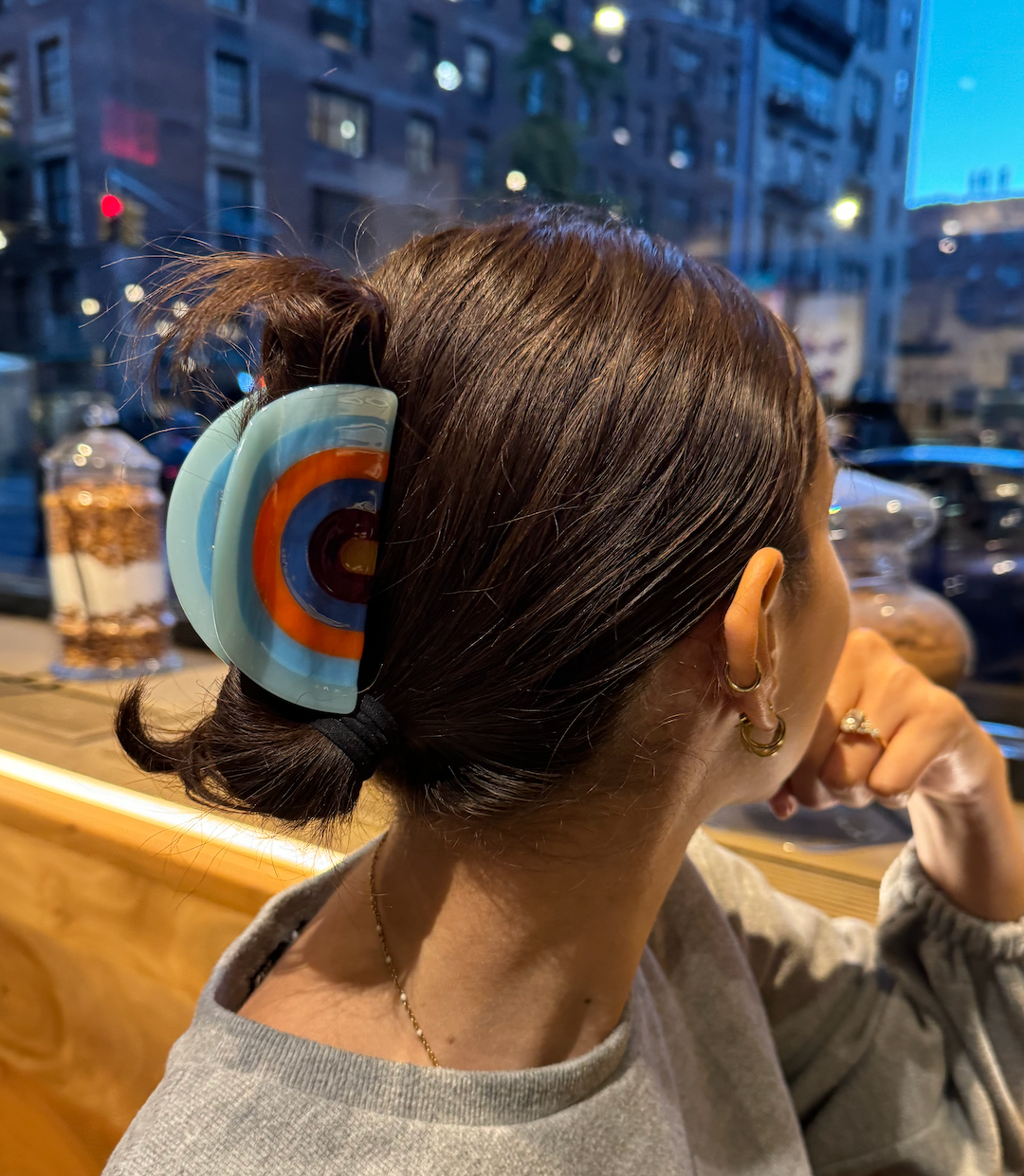 Retro Rainbow Hair Claw