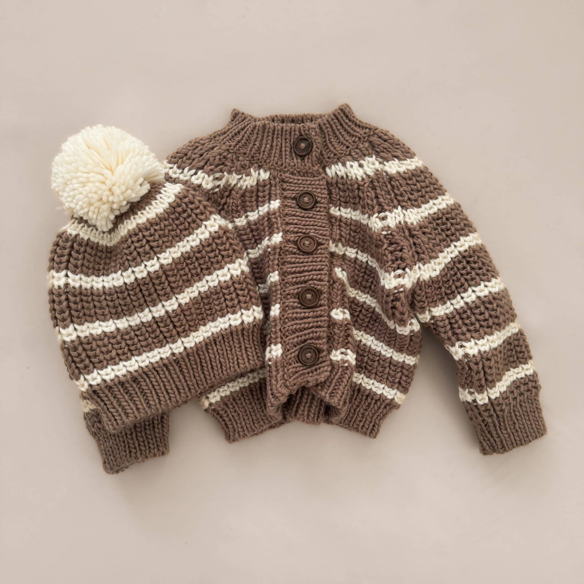 Baby Rib Knit Stripe Cardigan