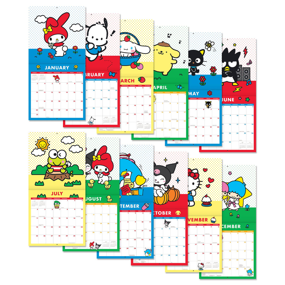 2027 Hello Kitty® and Friends Retro 12" x 12" Wall Calendar