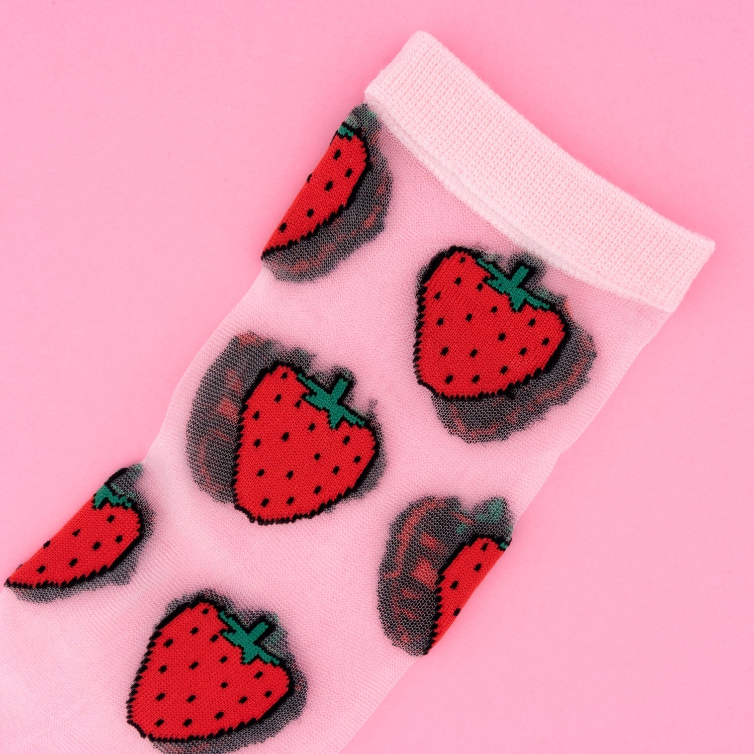 Strawberry Sheer Socks