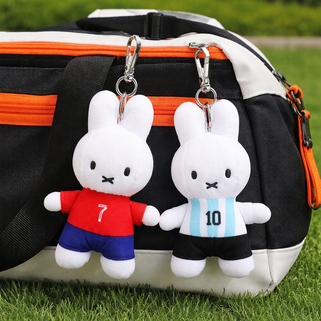 Melanie Soccer Plush Bag Charm, Navy Jersey