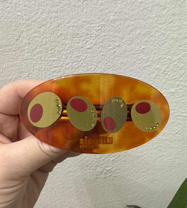 Sparkling Olives Barrette