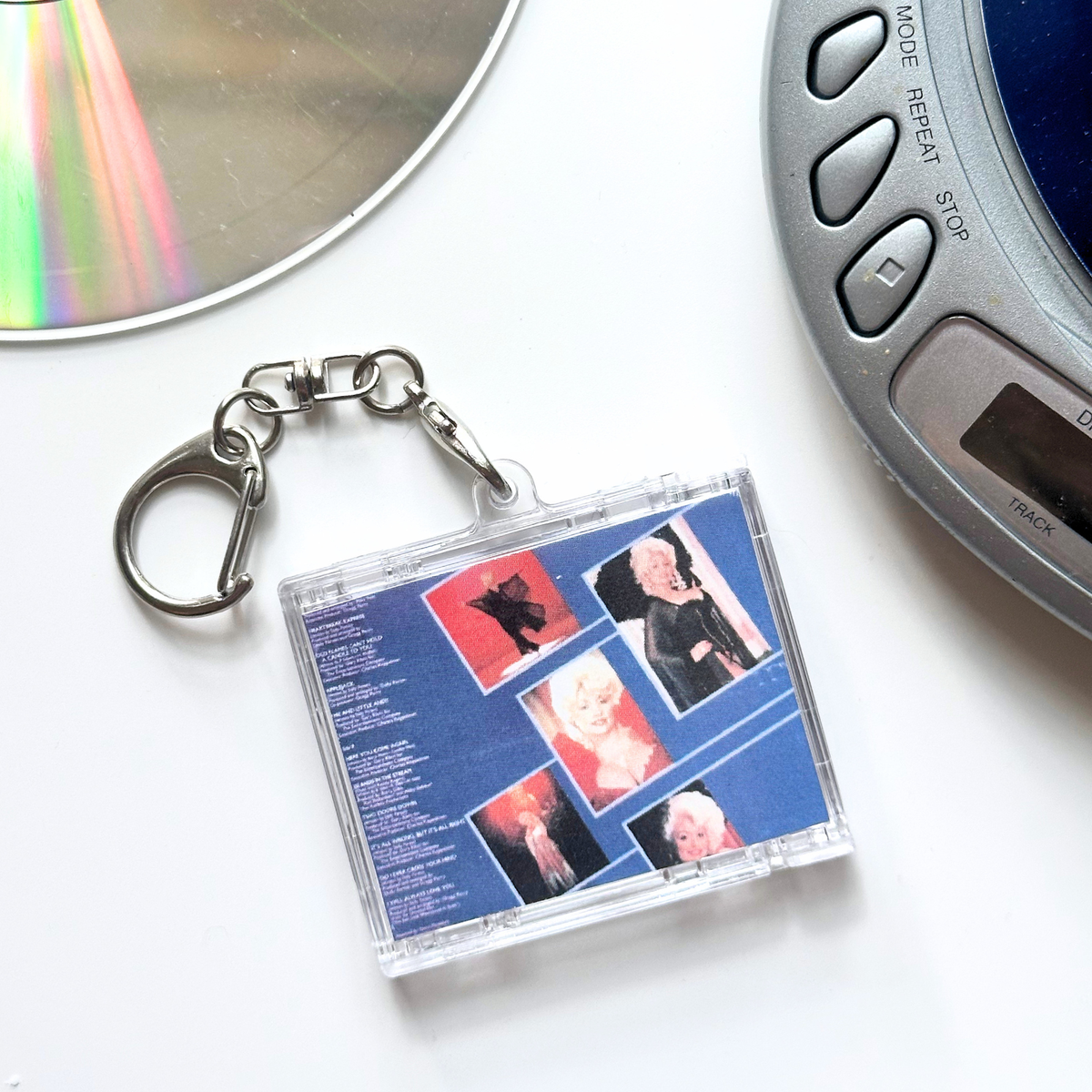 'Hit Clips' Mini CD Case Keychain, Dolly Greatest Hits, 9 to 5