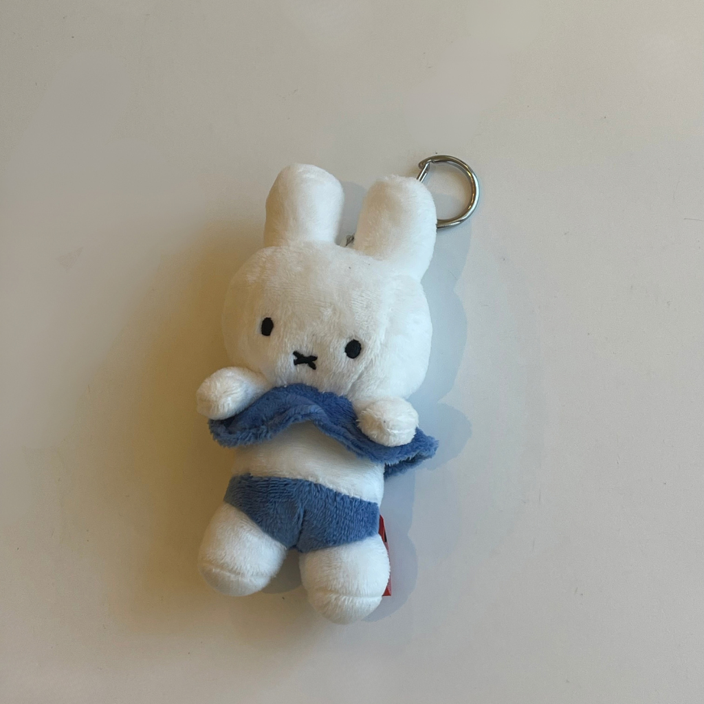 Miffy Plush Bag Charm, Miffy in Blue Bikini Set