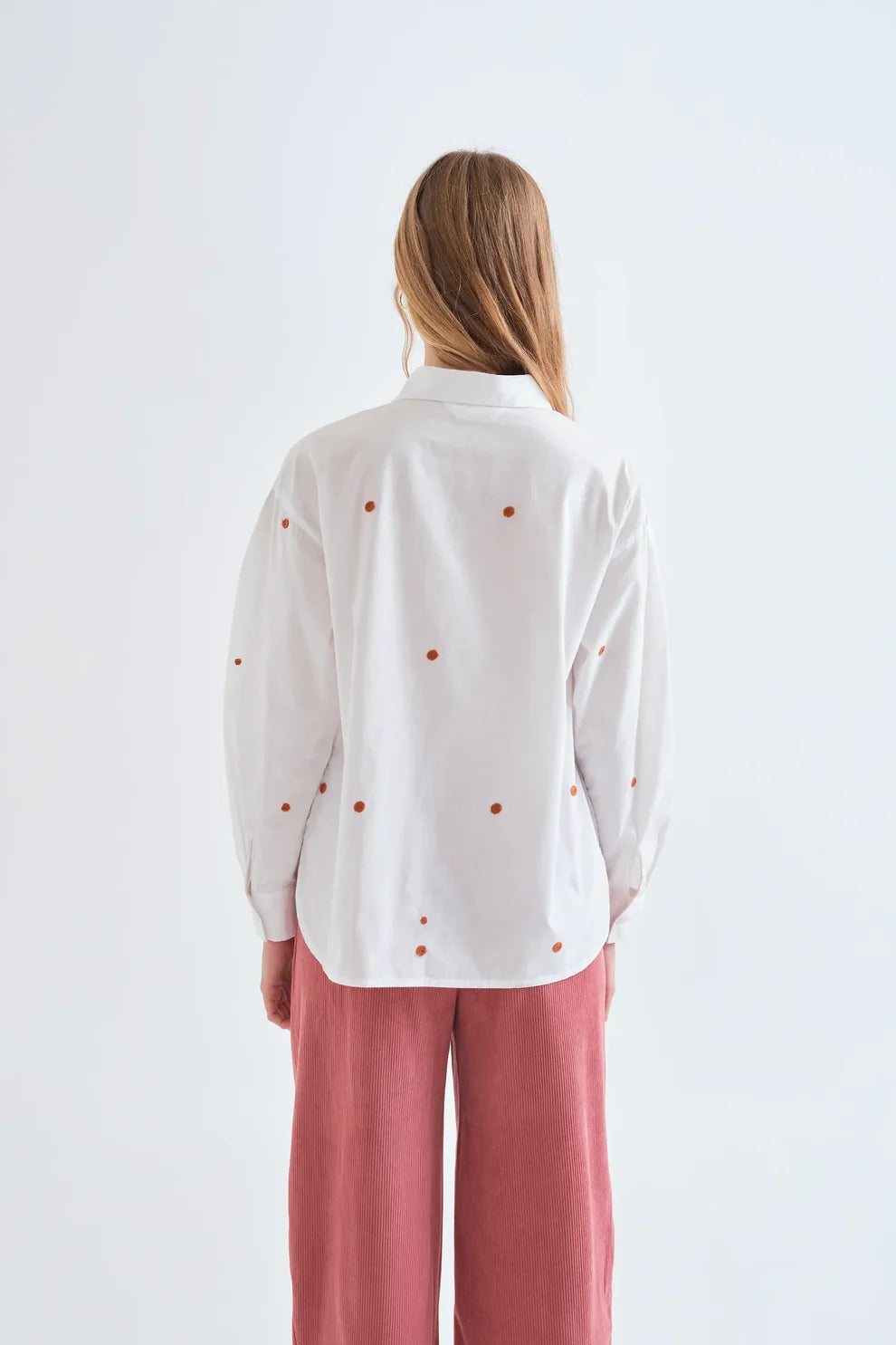Embroidered Snail Button Up