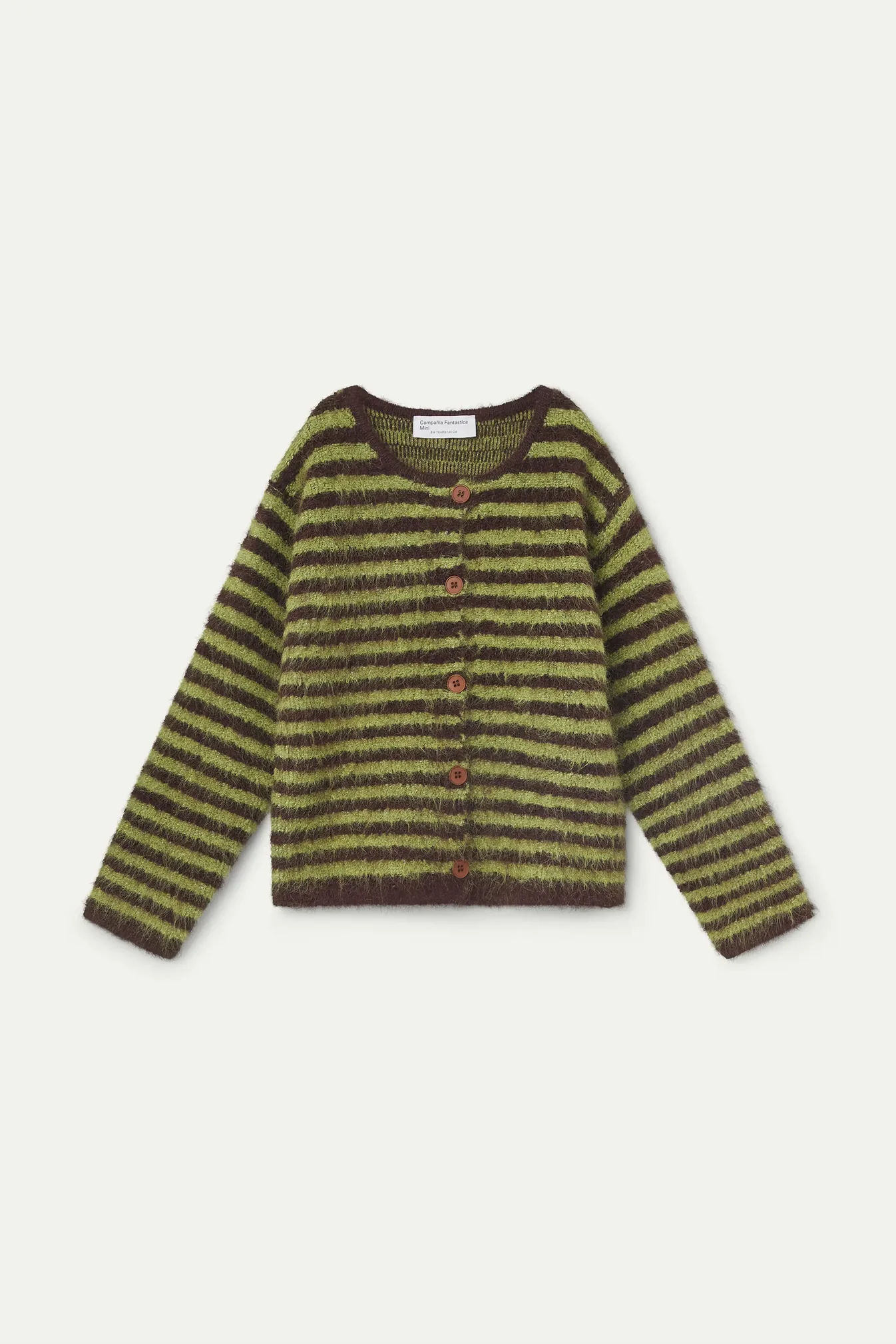 Olive & Brown Striped Cardigan