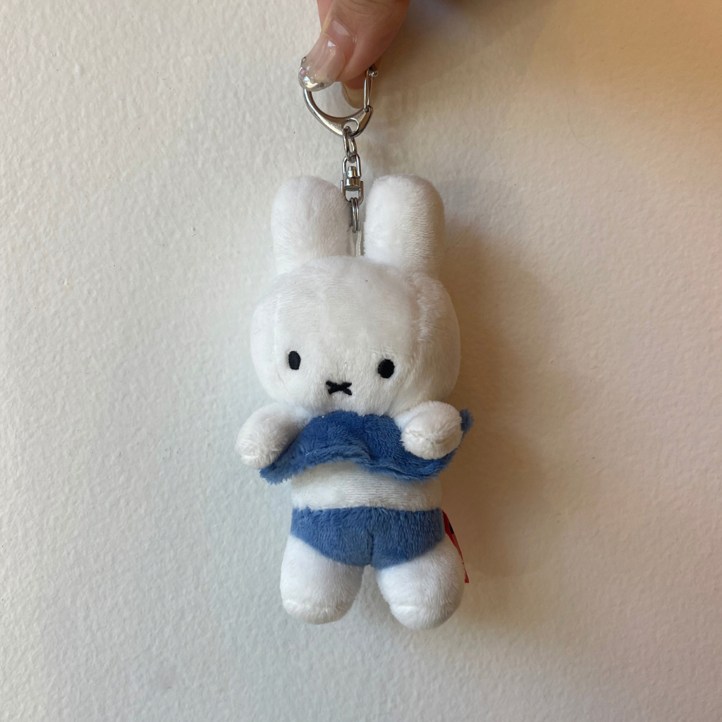 Miffy Plush Bag Charm, Miffy in Blue Bikini Set