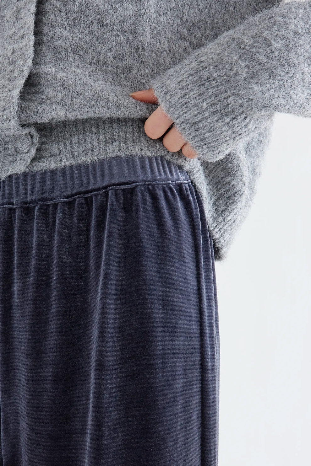 Velvet Trousers, Blue
