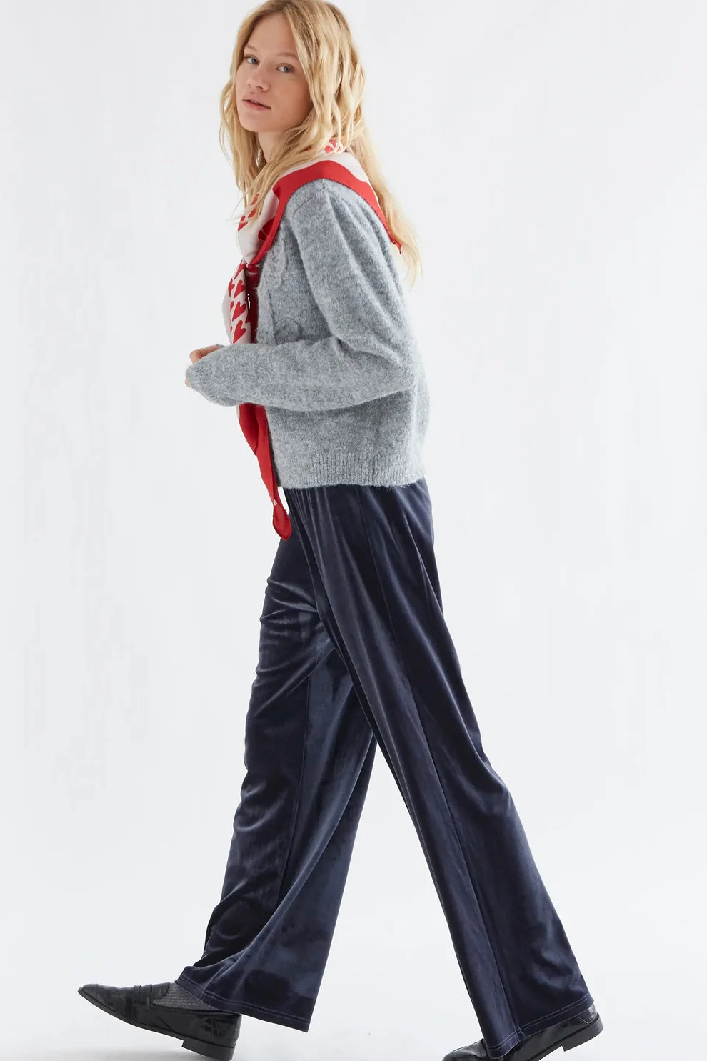 Velvet Trousers, Blue