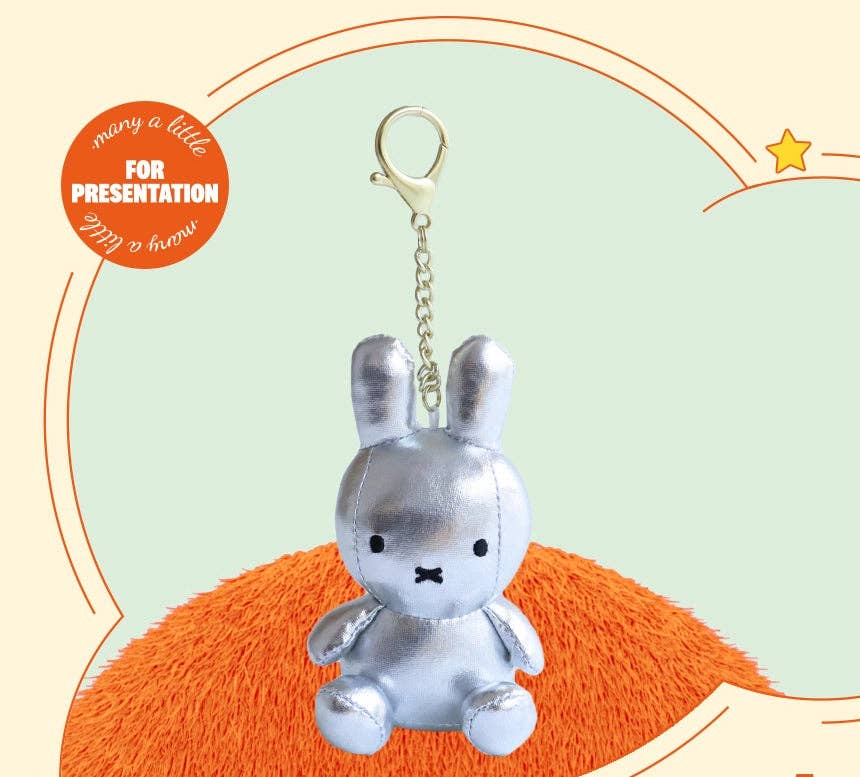Miffy Plush Keychain, Silver