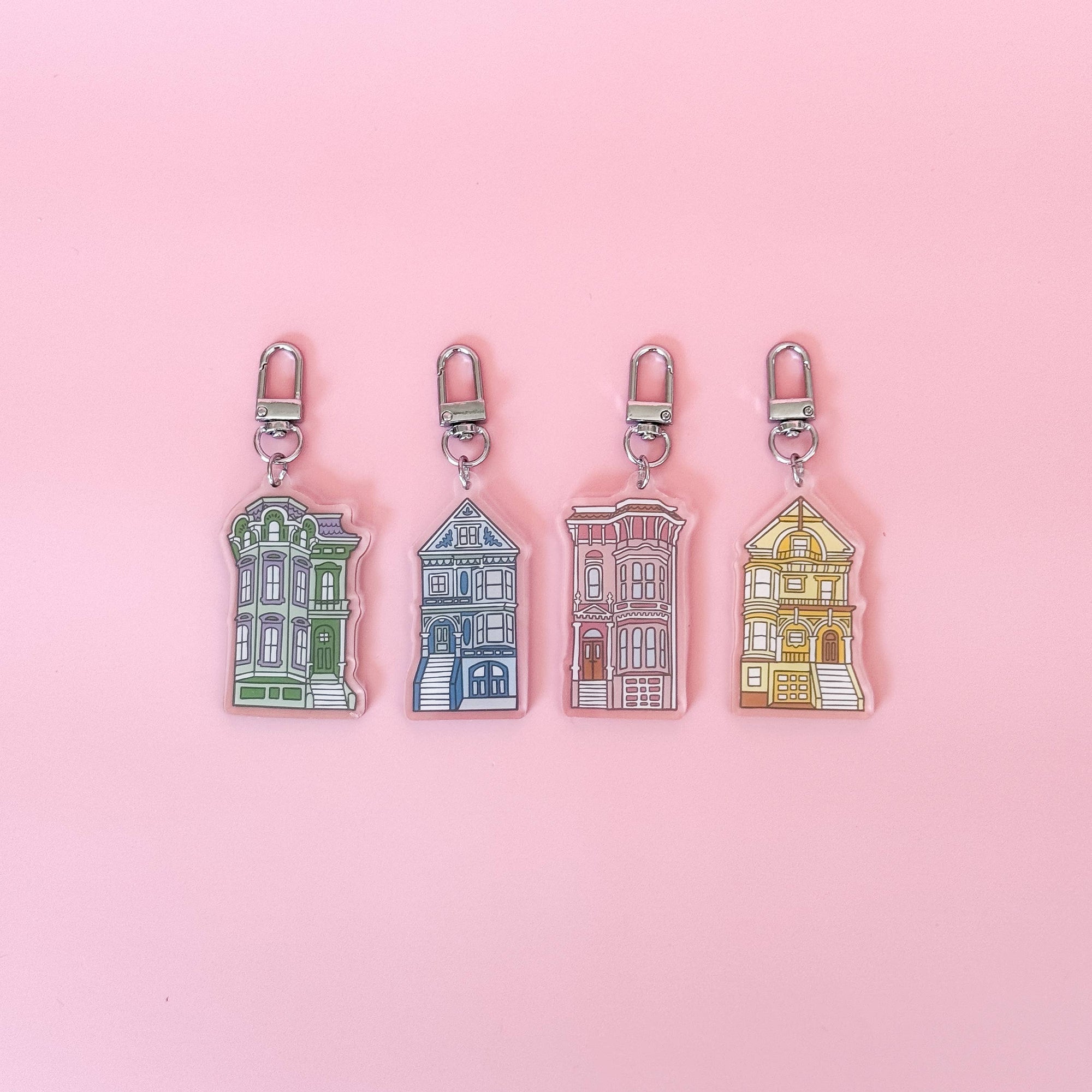 Painted Lady Keychain, Pink