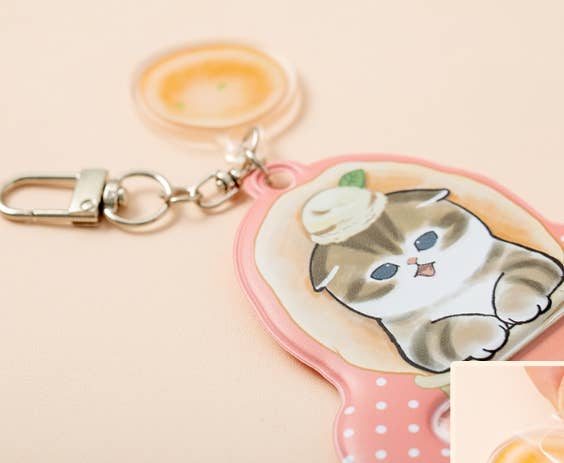 Mofusand Photo Card Multi Keyring, Bread