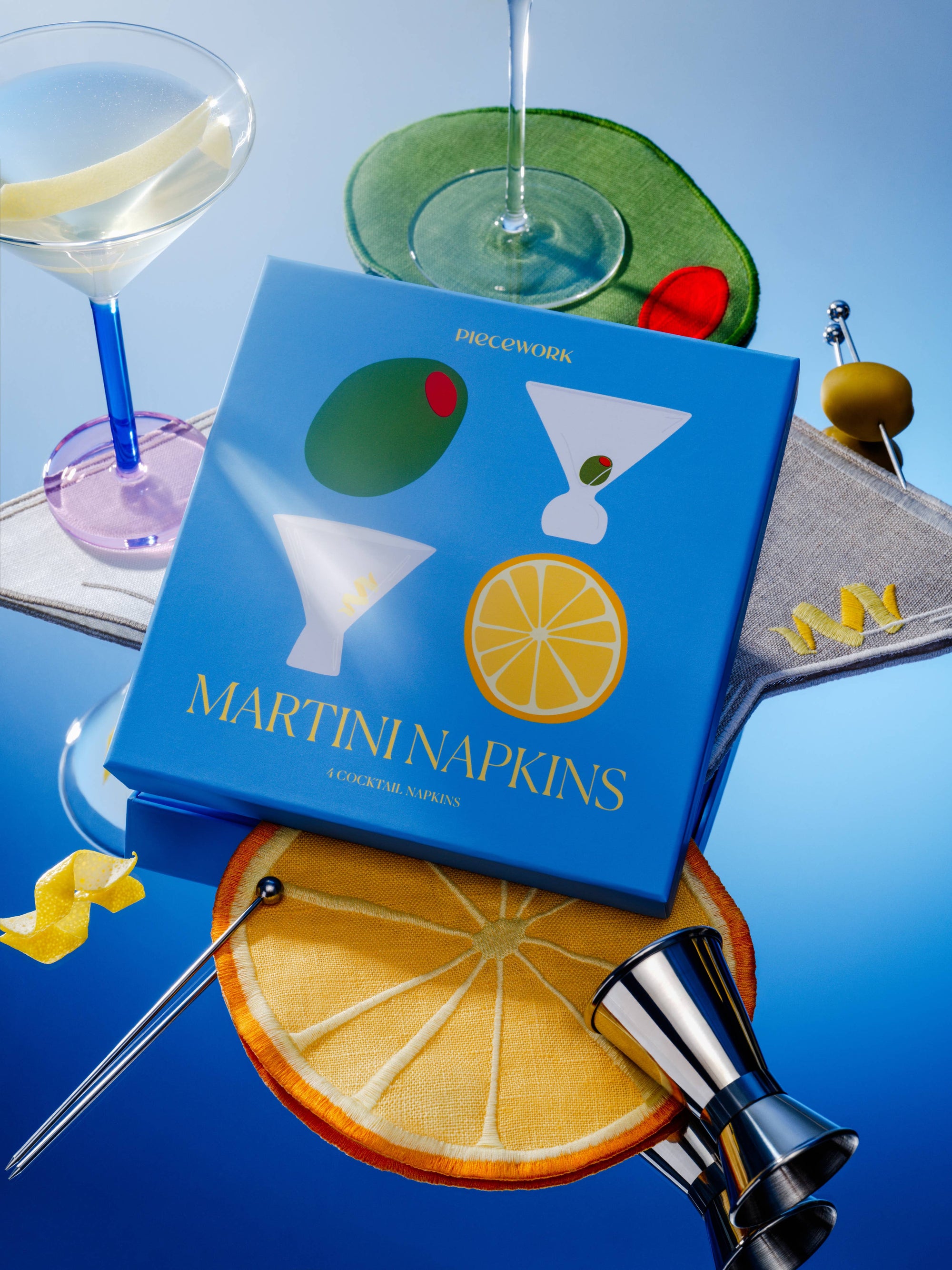Martini Cocktail Napkins, Set Of 4