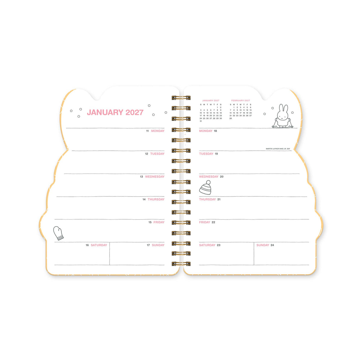 2027 Miffy A Year in Color Die-Cut Weekly Planner
