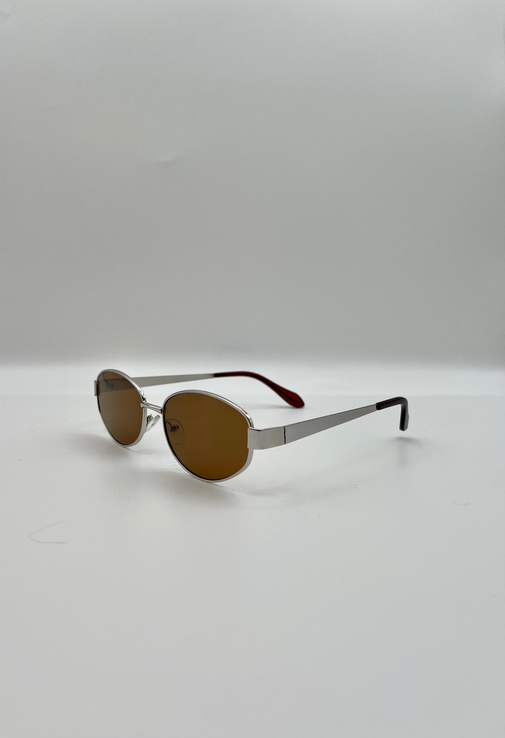 Oval Sunglasses, Metal Frame