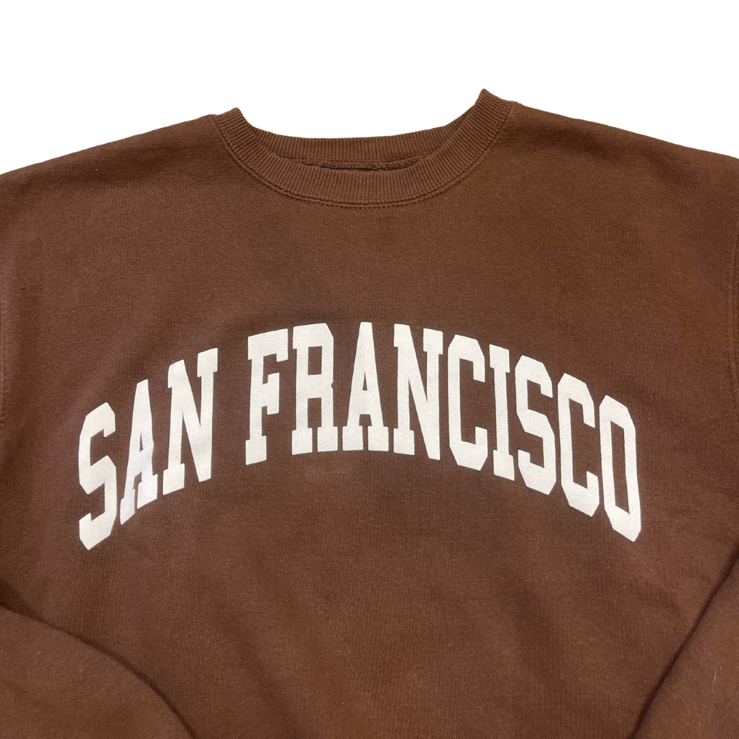San Francisco Sweatshirt, Brown/White