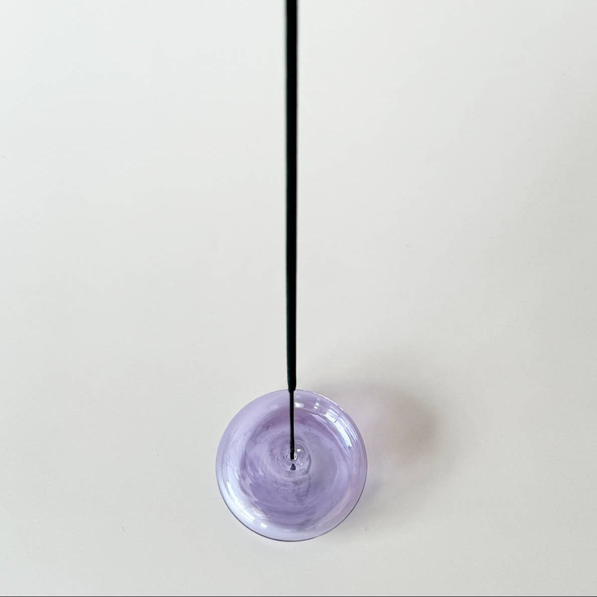 Bubble Incense Holder, Lavender Glass