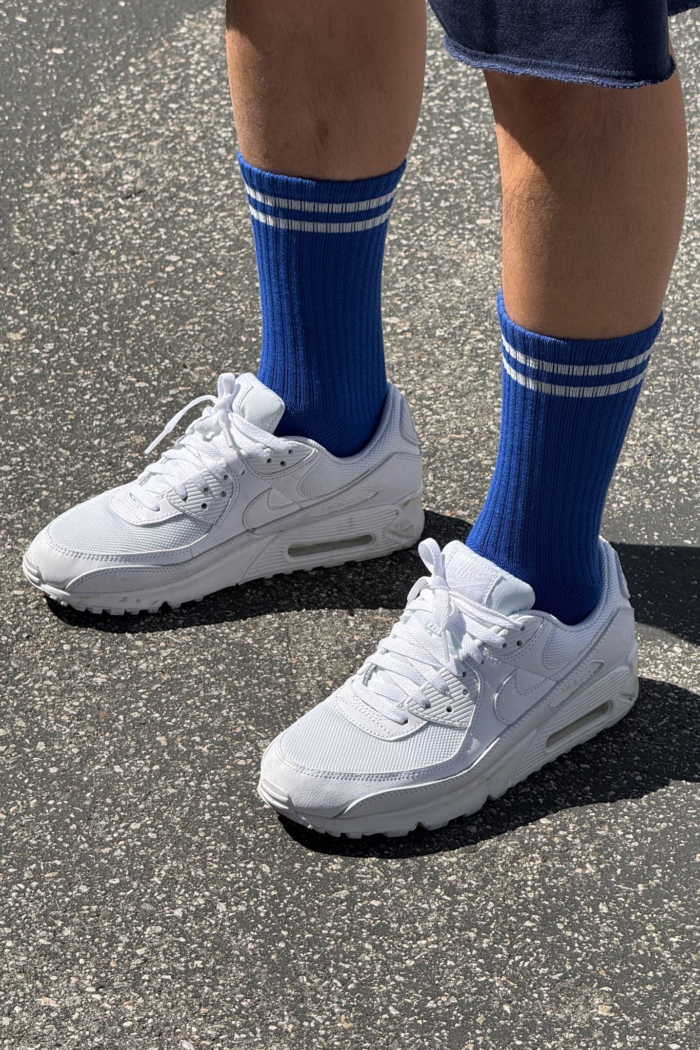 Extended Boyfriend Socks, Cobalt