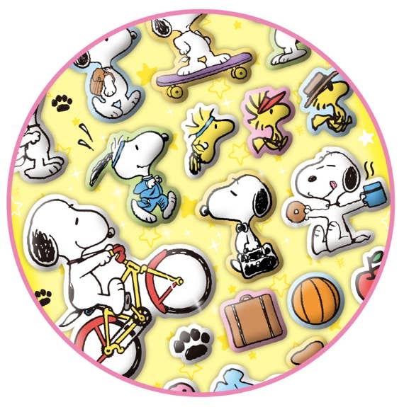 Snoopy Marshmallow Puffy Reusable Stickers