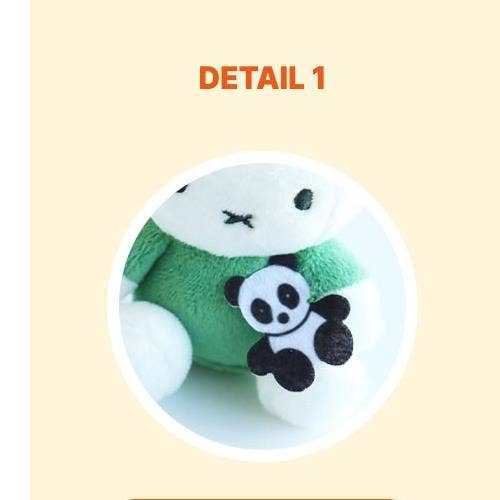Miffy with Panda Plush Keychain