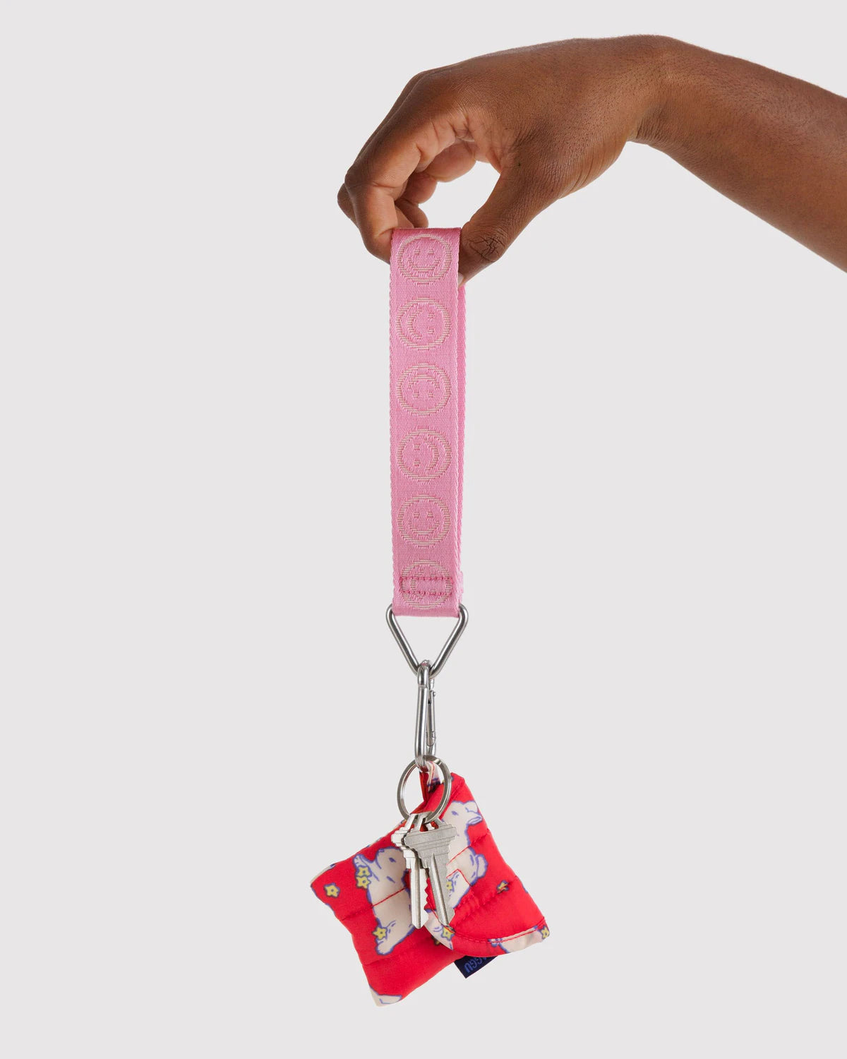 Logo Keychain, Pink Happy