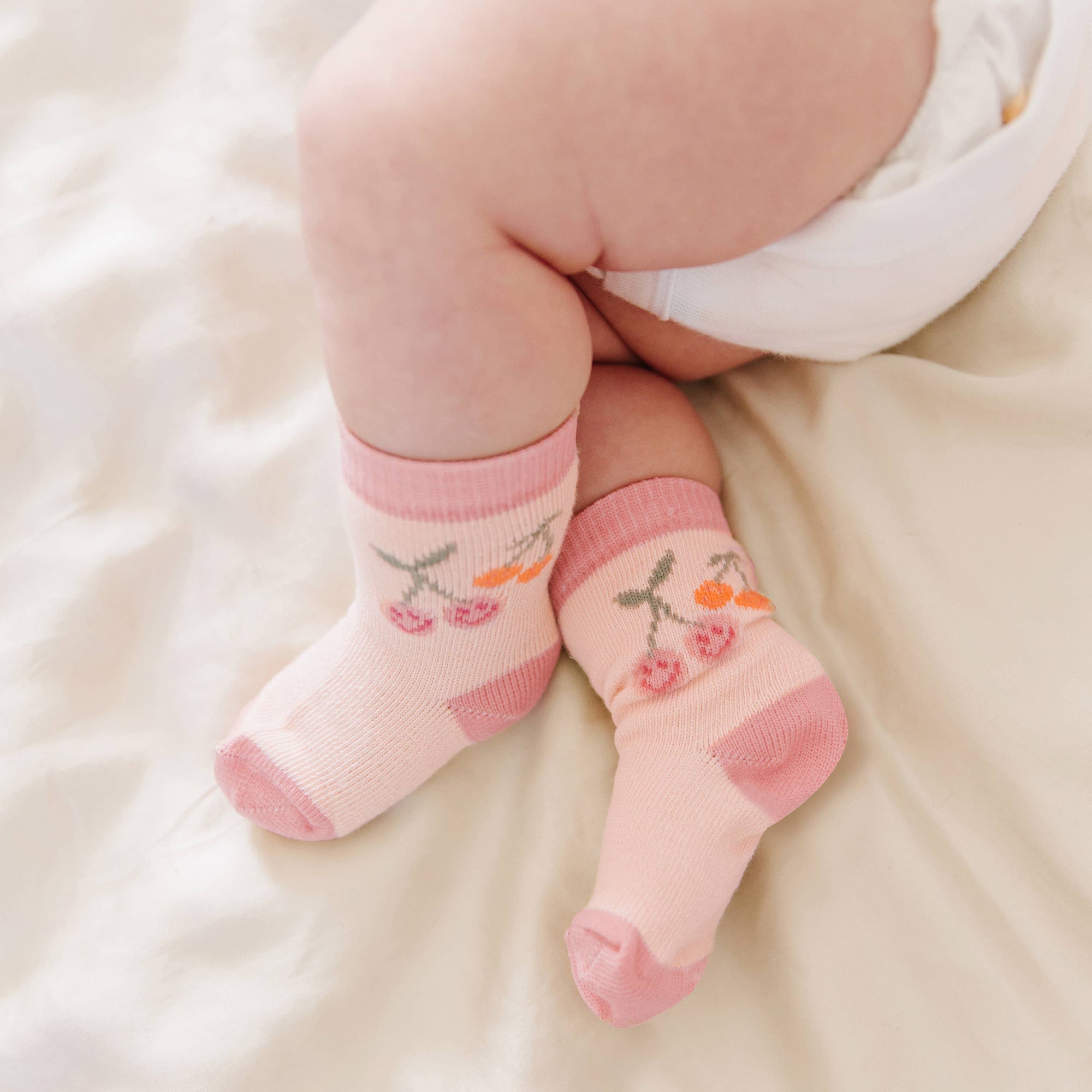 Cherry Cute Baby Socks, Set of 3