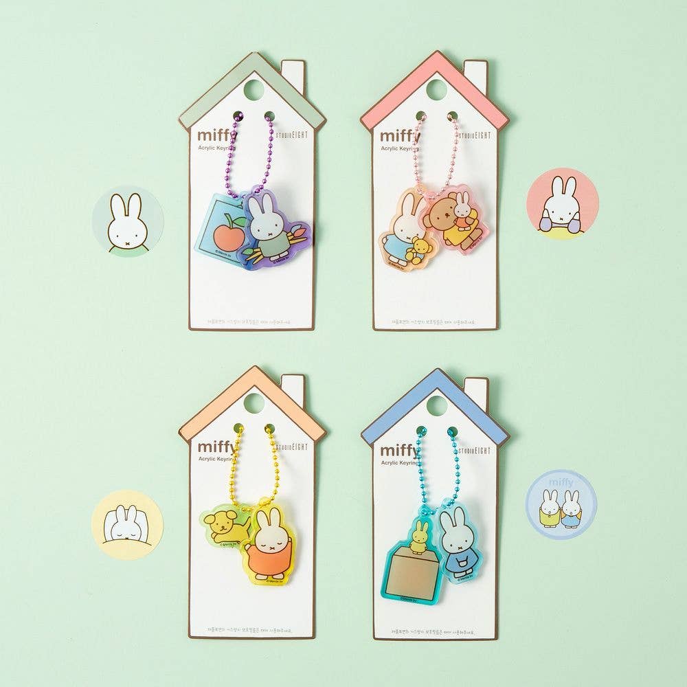 Miffy Acrylic Keychain, Purple