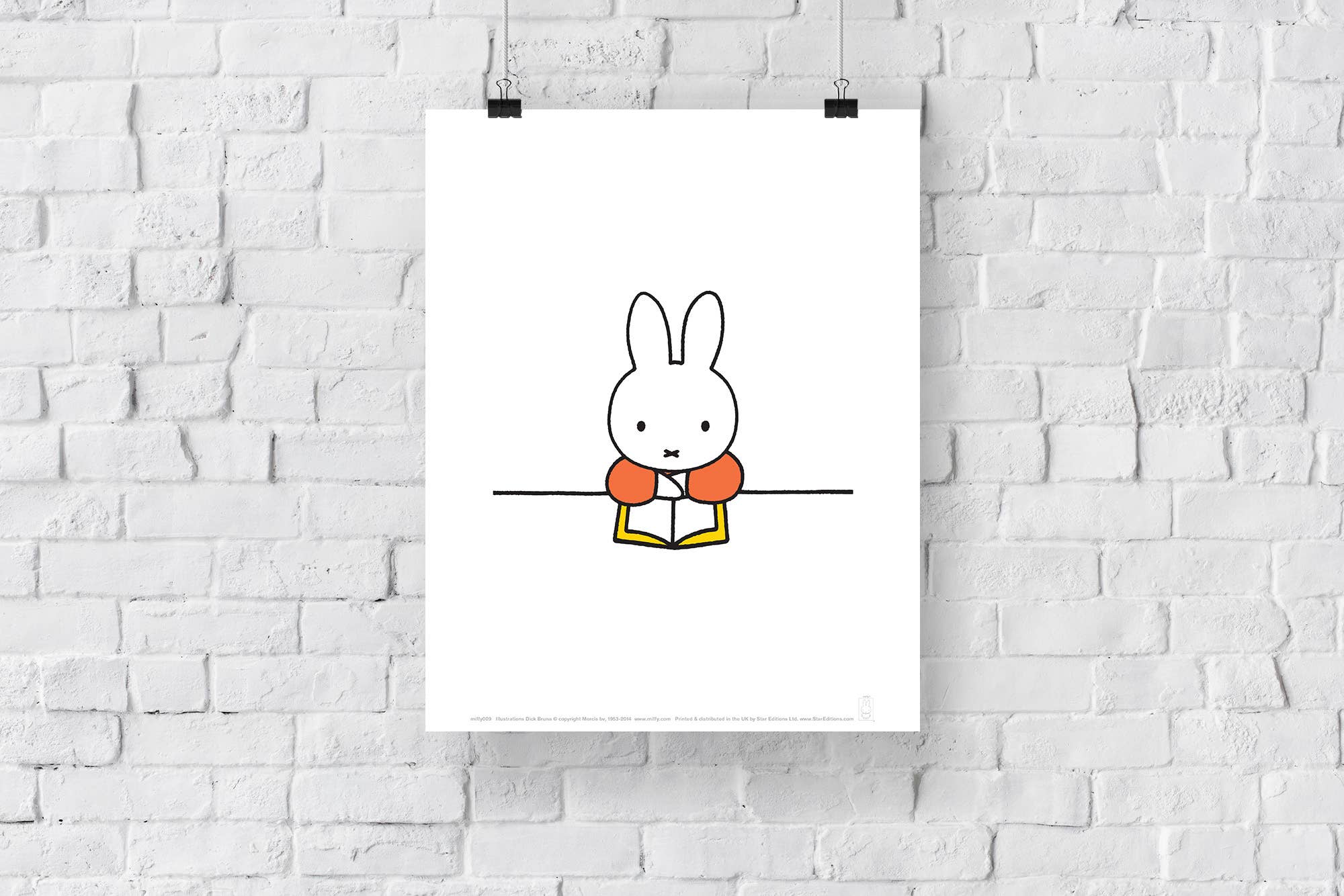 Miffy Reading A Book Art Print