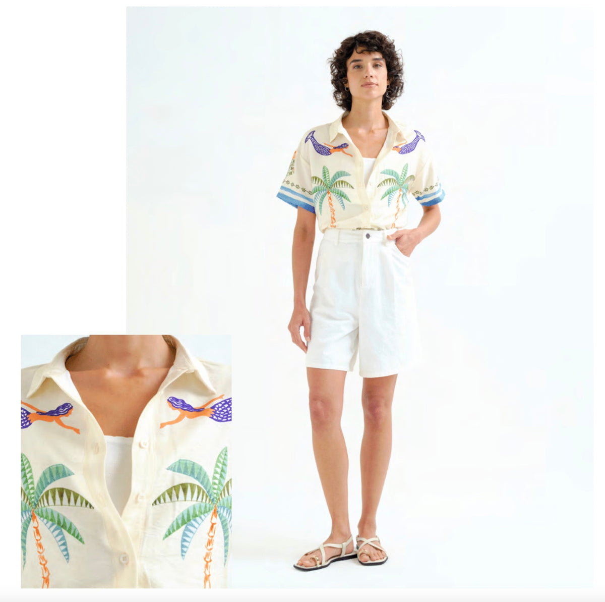 Palm & Mermaid Button Up – The Kira Shop