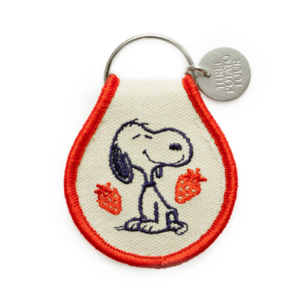 Snoopy Strawberry Patch Keychain