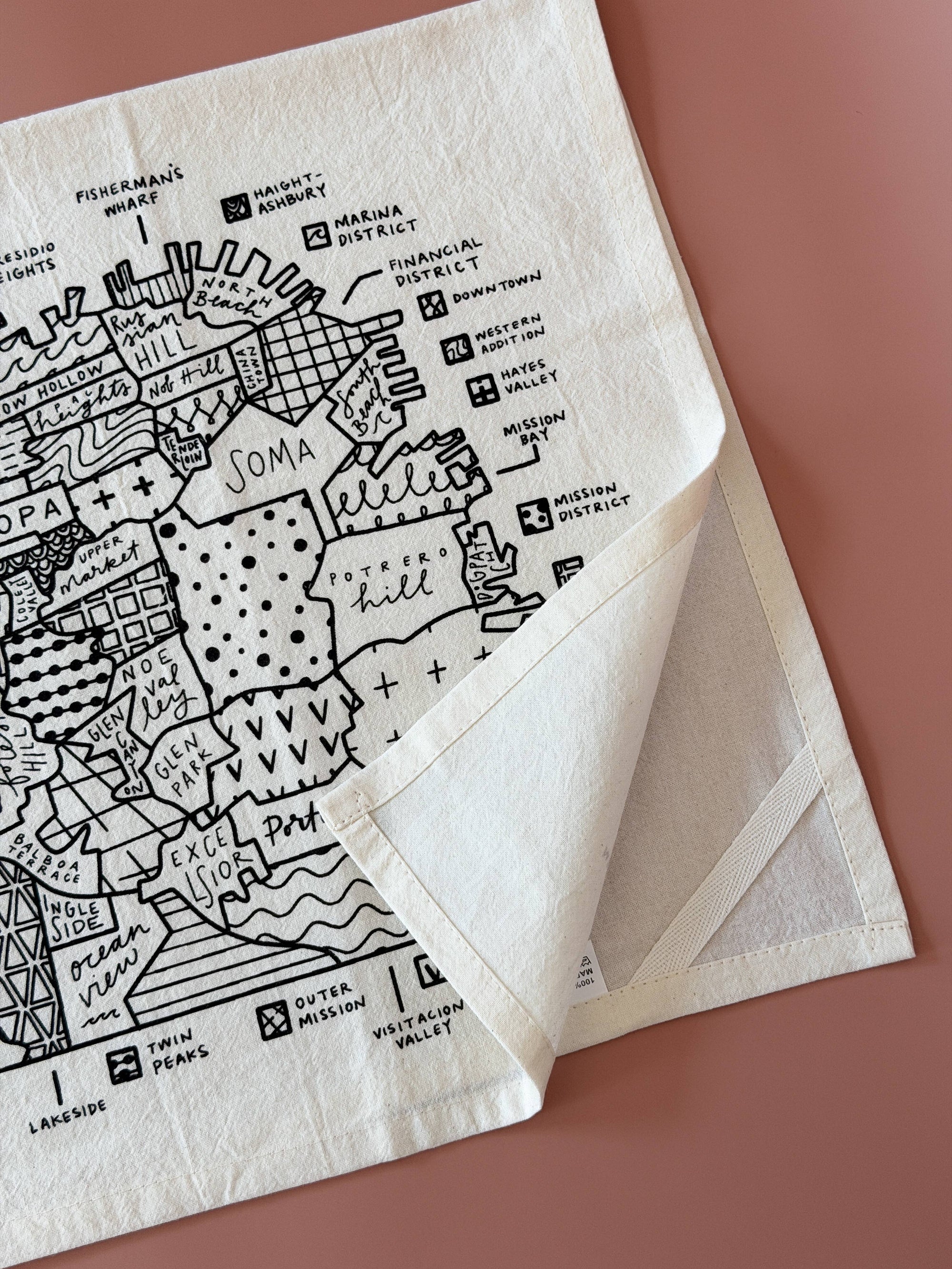 San Francisco Map Tea Towel