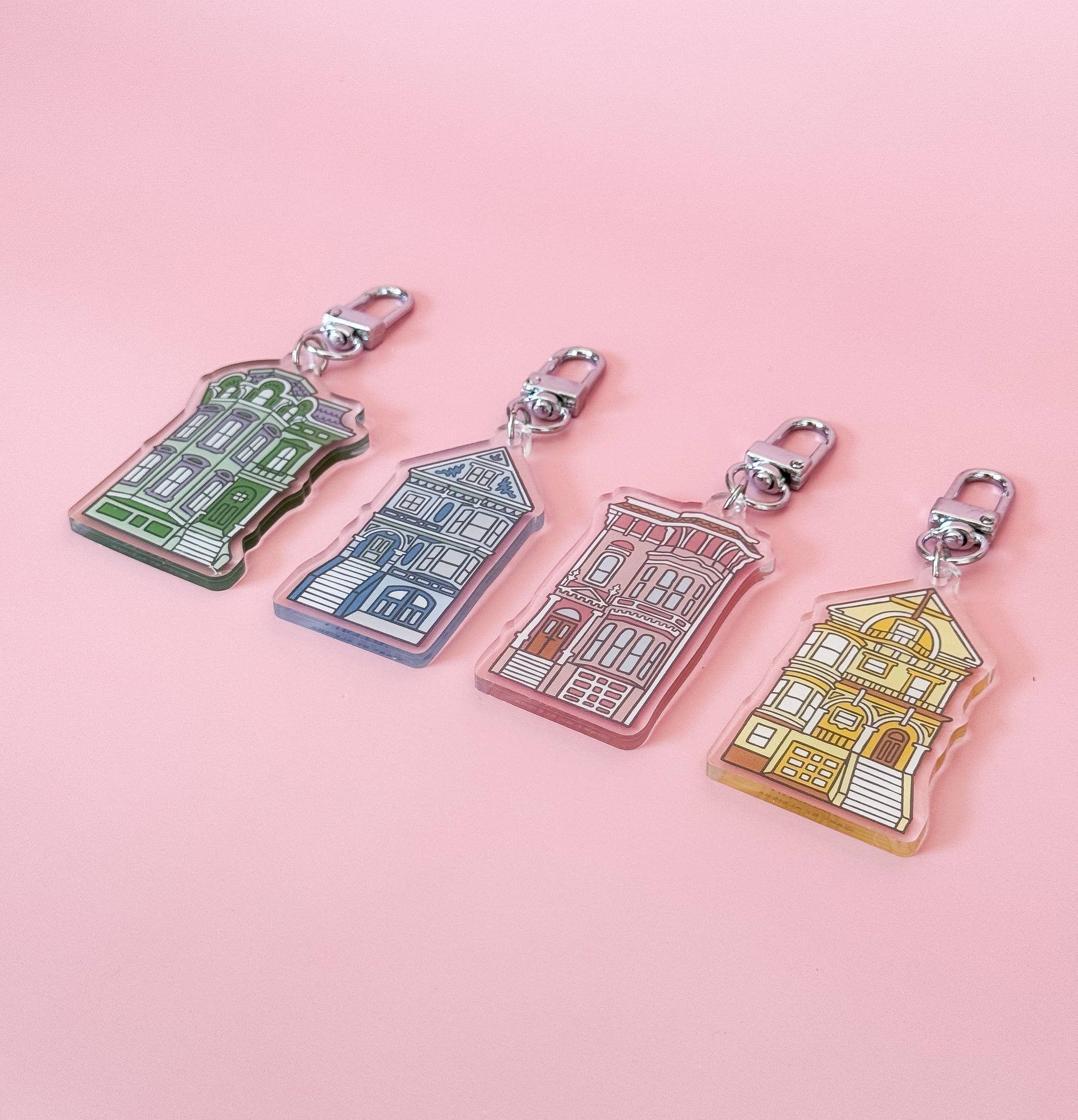 Painted Lady Keychain, Pink