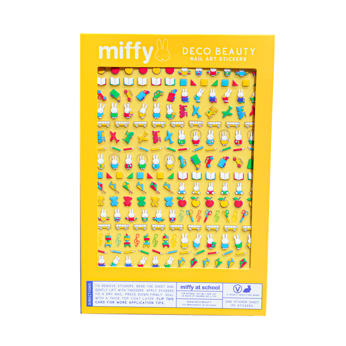 Nail Art Sticker, Miffy at School