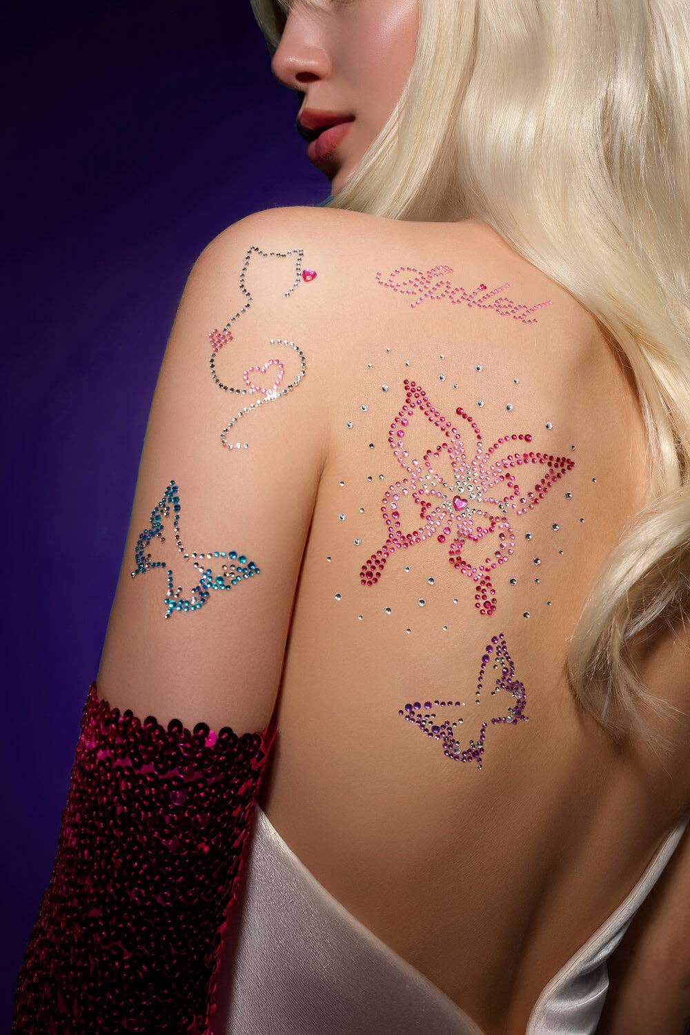 Butterfly Girl Rhinestone Tattoo Set