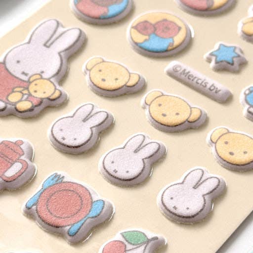 Miffy Puffy Deco Stickers, Matte